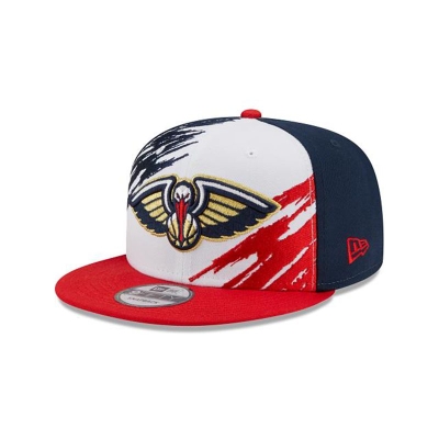 Blue New Orleans Pelicans Hat - New Era NBA Splatter 9FIFTY Snapback Caps USA1483296